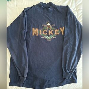 90s Mickey Long Sleeve Mock-neck